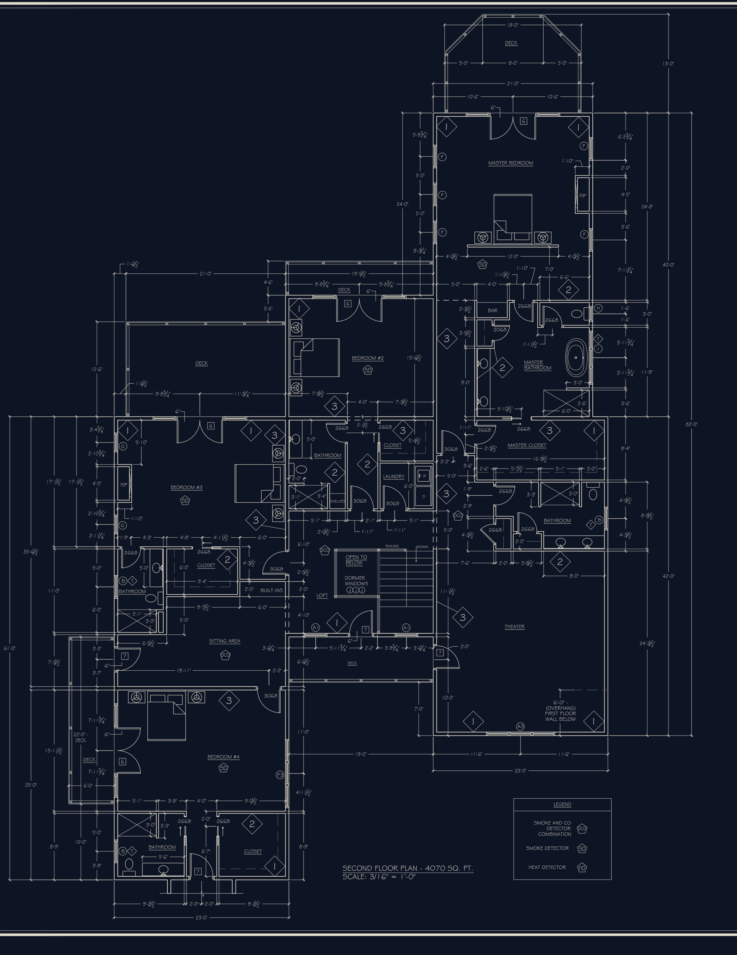 Upper floor deck